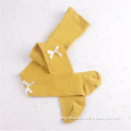 TS-58 Yellow Color Knitted Baby Tights For Girl Cotton Good Quality Plain Color Tights